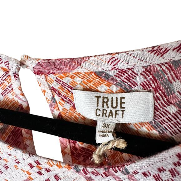 NWT True Craft Prairie City Boho Western Ruffle Hem Maxi Dress in Ivory Size 3X - Picture 3 of 10